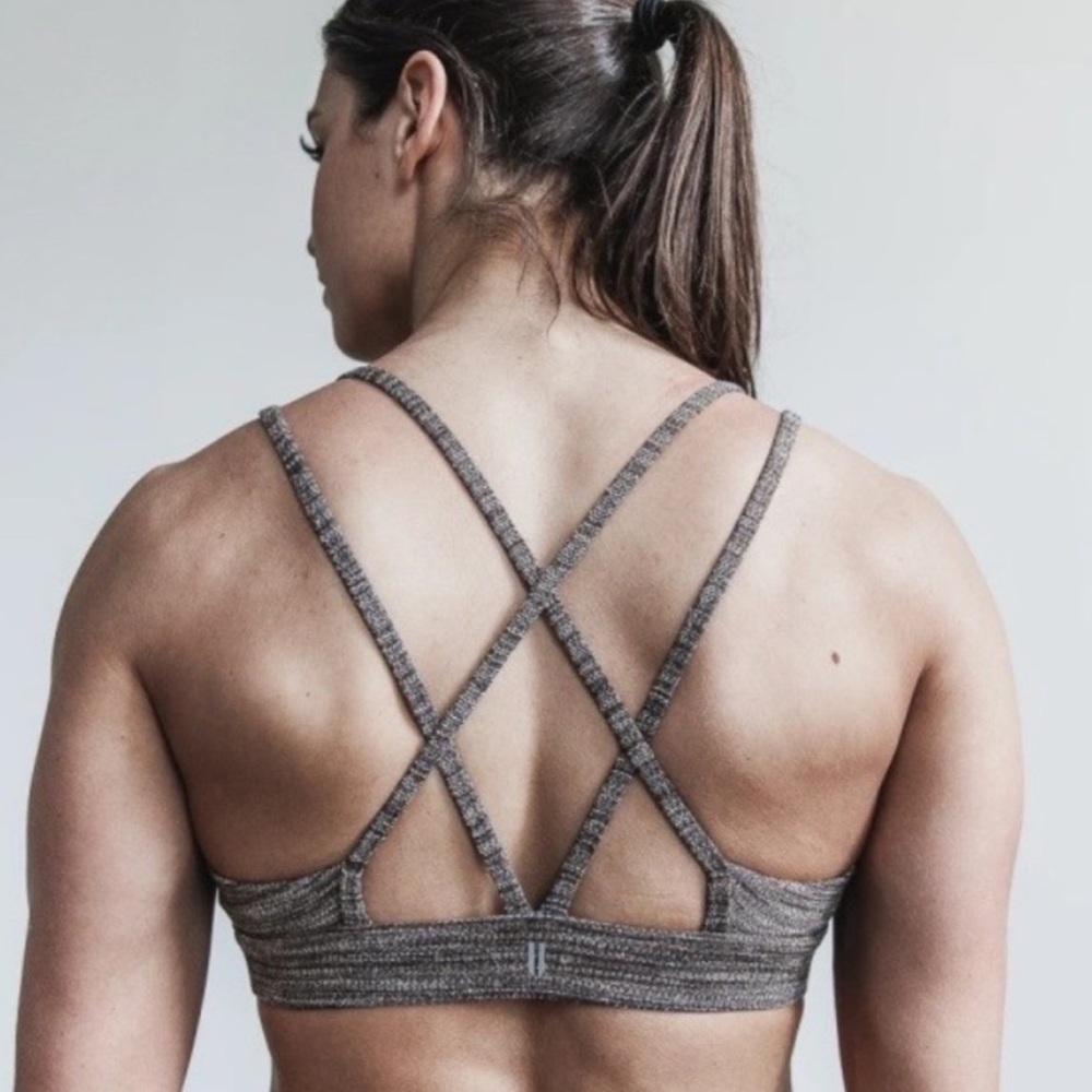 NWT NOBULL Women’s High-Neck Sports Bra - XS - Cafe Melange (Brown)